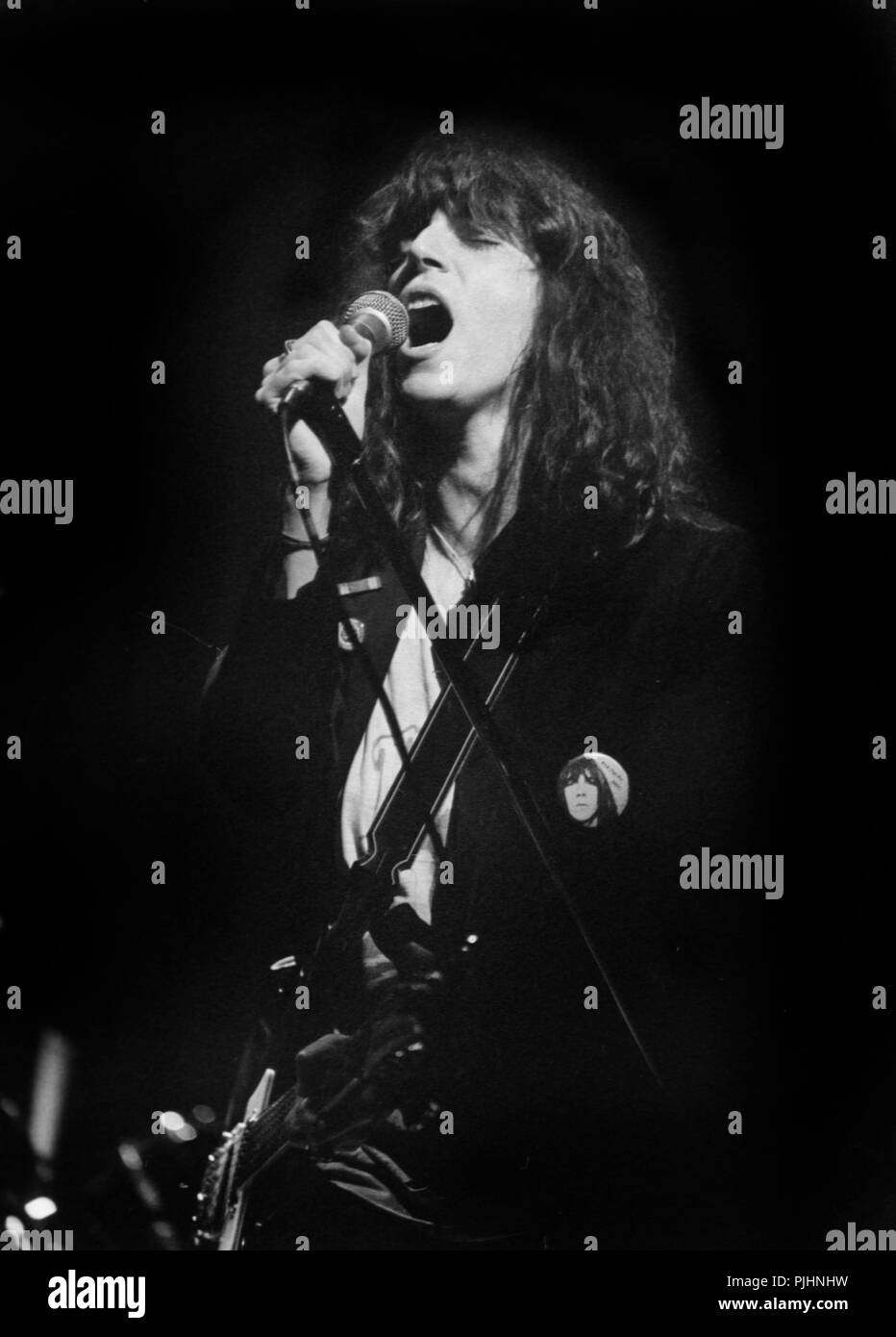 Patti Smith en concert dans le Wisconsin en 1978. Banque D'Images