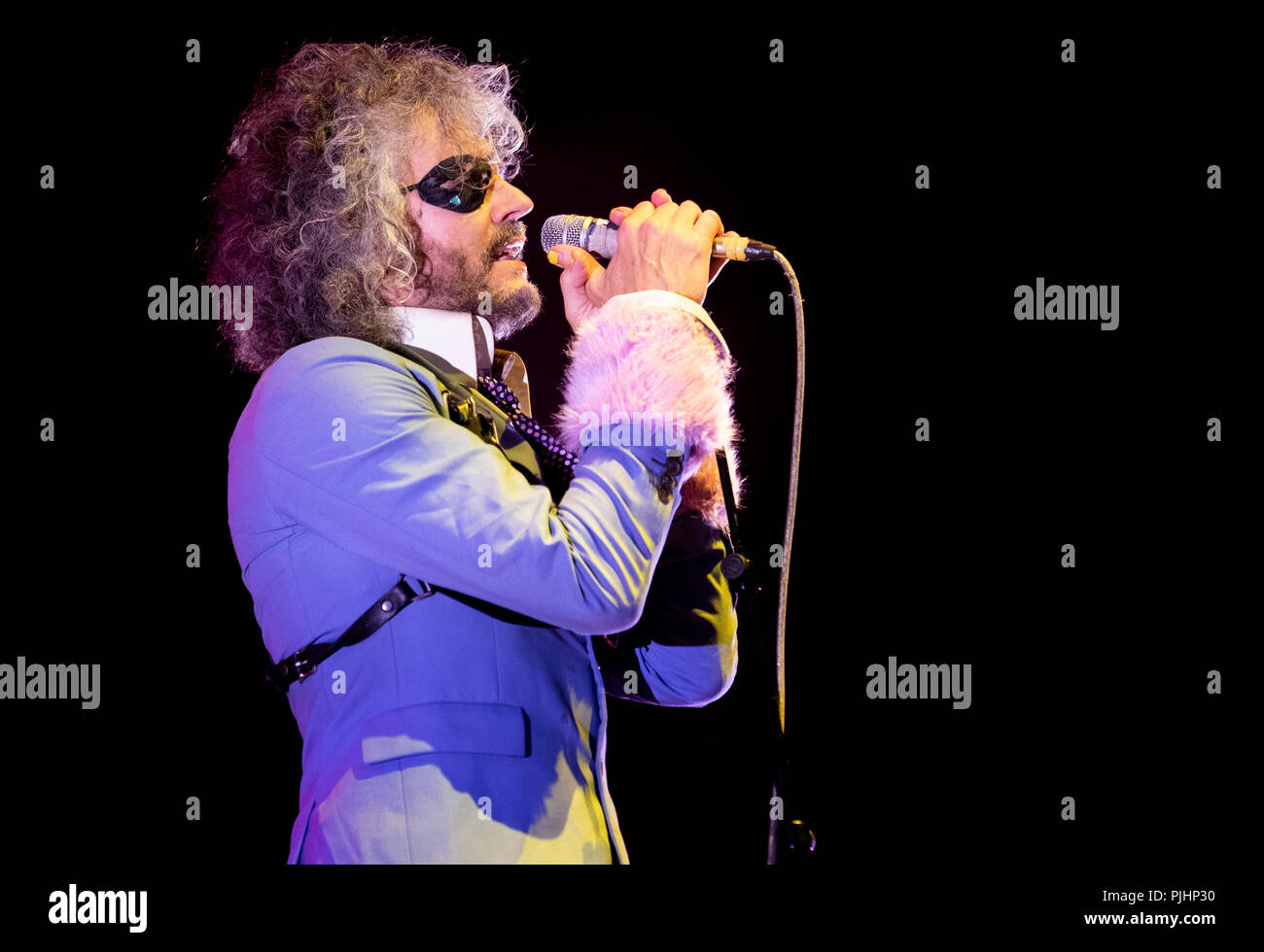 Wayne Coyne, Flaming Lips lors du festival 2018, Bluedot Cheshire ROYAUME UNI Banque D'Images