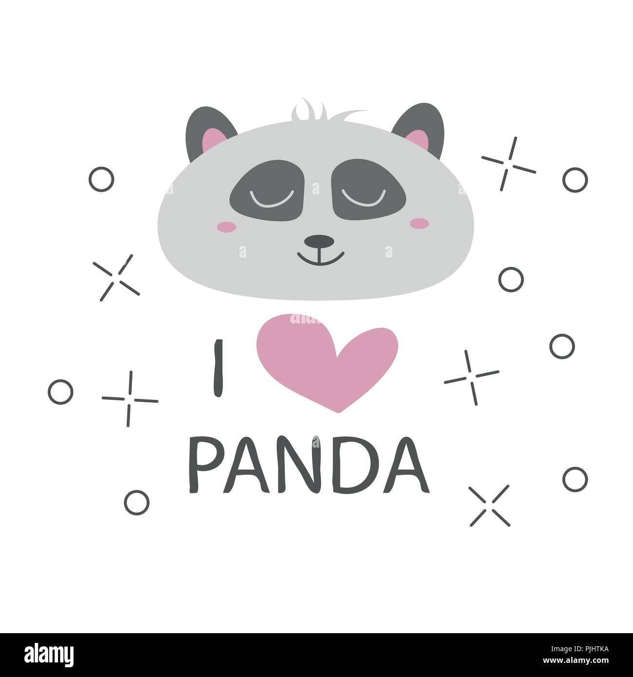 Panda t-shirt avec mignon vecteur conception panda bear Illustration de Vecteur