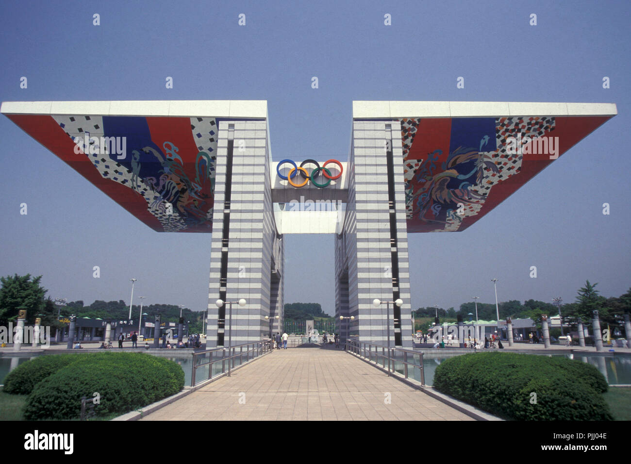 Porte-clés Souvenir Jeux Olympiques Séoul 1988 - Mascotte Hodori Or Et émail - Avec étui