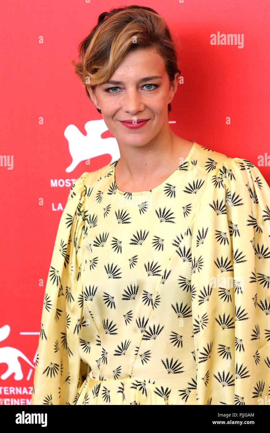 Venise, Italie, Lido di Venezia, 07 Septembre 2018 : l'actrice française Céline Sallette au photocall du film 'Un peuple et son roi', réalisateur Pierre Schoeller. 75e Festival International du Film de Venise. Photo © Ottavia Da Re/Sintesi/Alamy Live News Banque D'Images