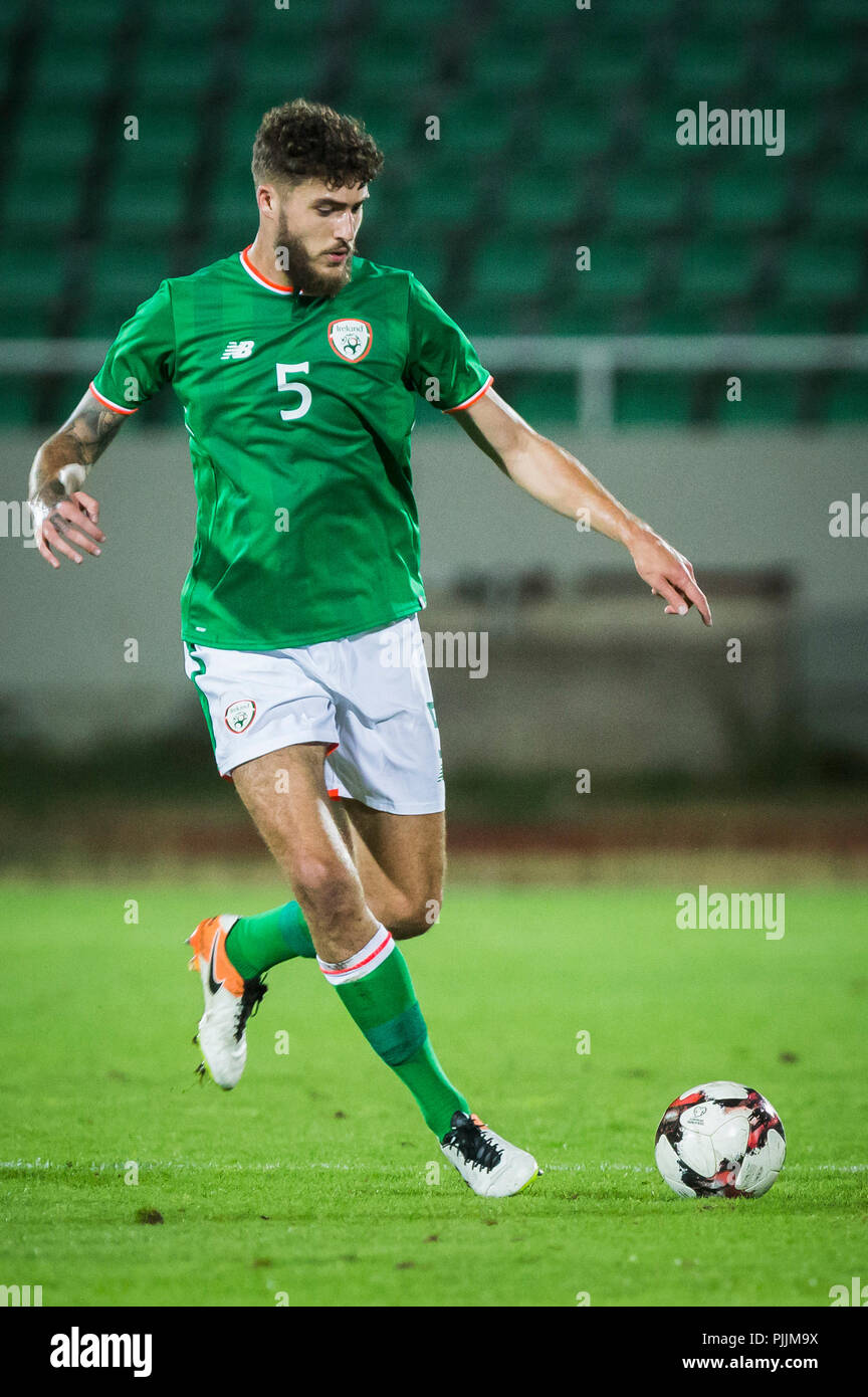 Mitrovica, au Kosovo. 7 septembre 2018. Ryan Sweeney de République d'Irlande en action Crédit : Nikola Krstic/Alamy Live News Banque D'Images