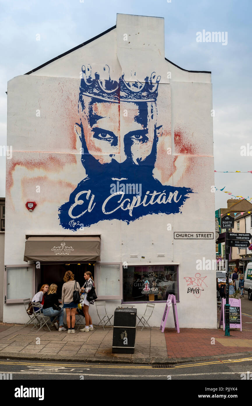 El Capitain shop dans la région de Brighton North Laines. Banque D'Images