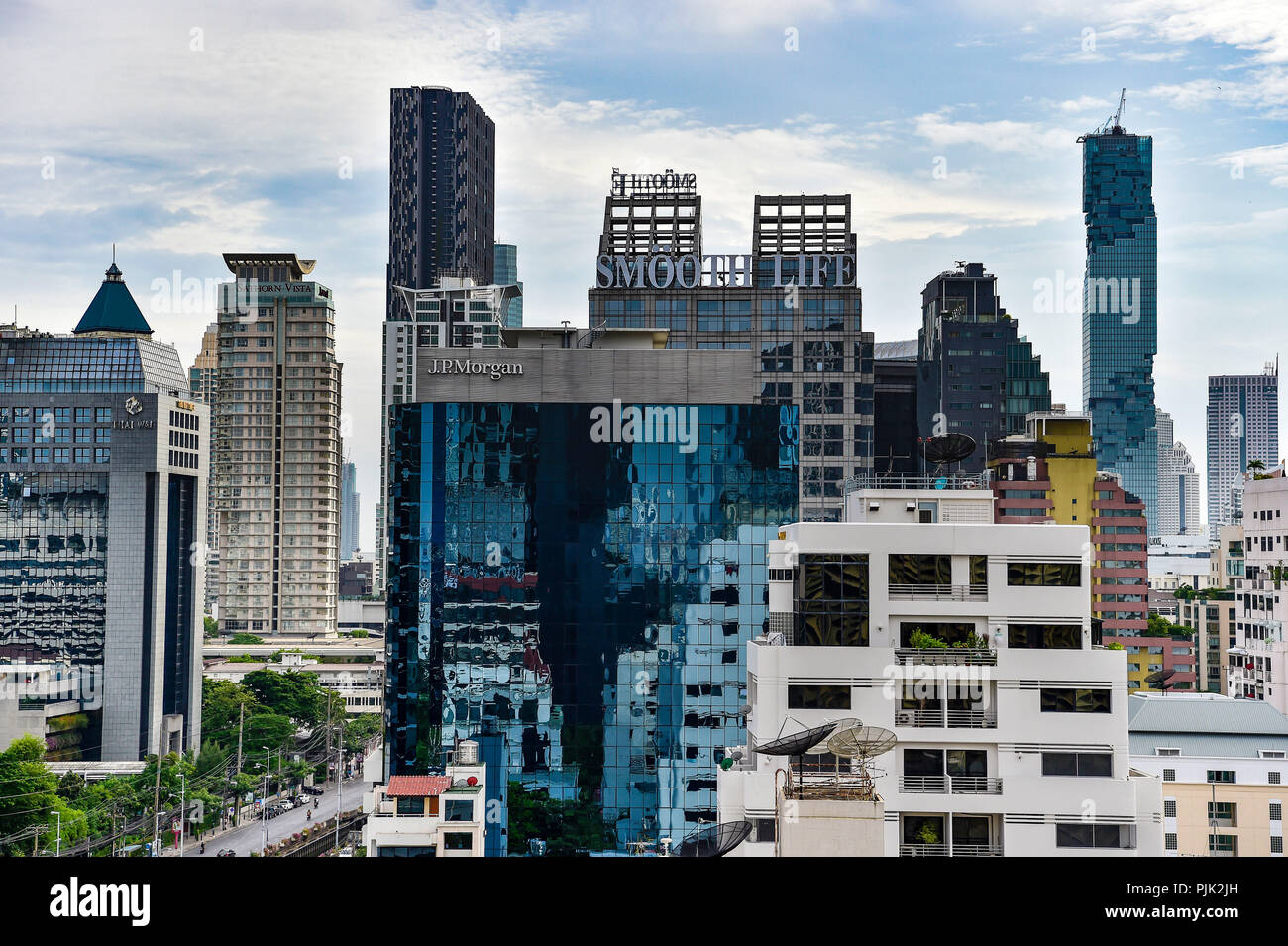 JP Morgan building à Bangkok, Thaïlande, Asie Banque D'Images