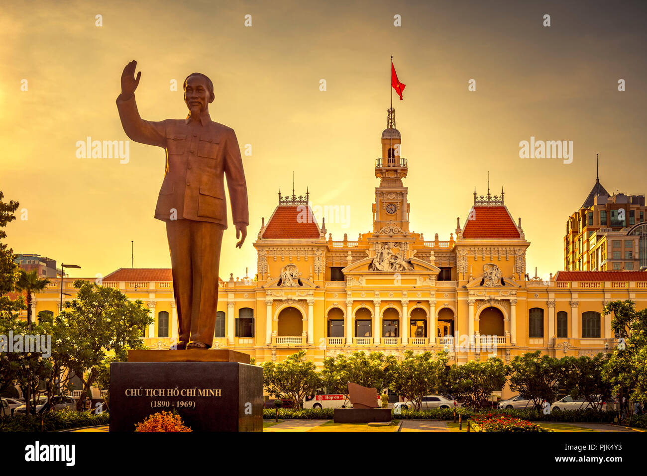 L'Asie, l'Asie du Sud-Est, Sud Vietnam, Vietnam, Saigon, Ho Chi Minh Ville, l'hôtel de ville Banque D'Images