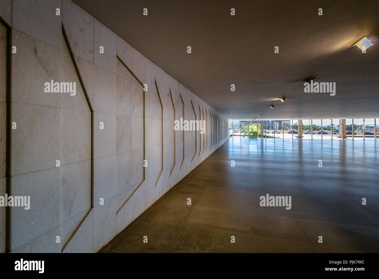 Hall d'entrée du Palais Itamaraty intérieur - Brasilia, District Fédéral, Brésil Banque D'Images