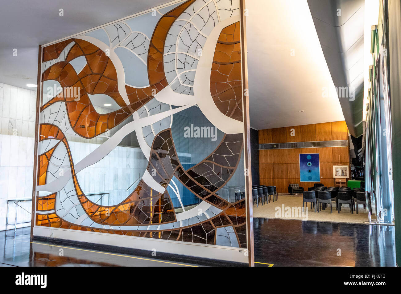 Hall (Noble) de Salao Nobre Chambre des députés au Congrès National du Brésil - Brasilia, District Fédéral, Brésil Banque D'Images