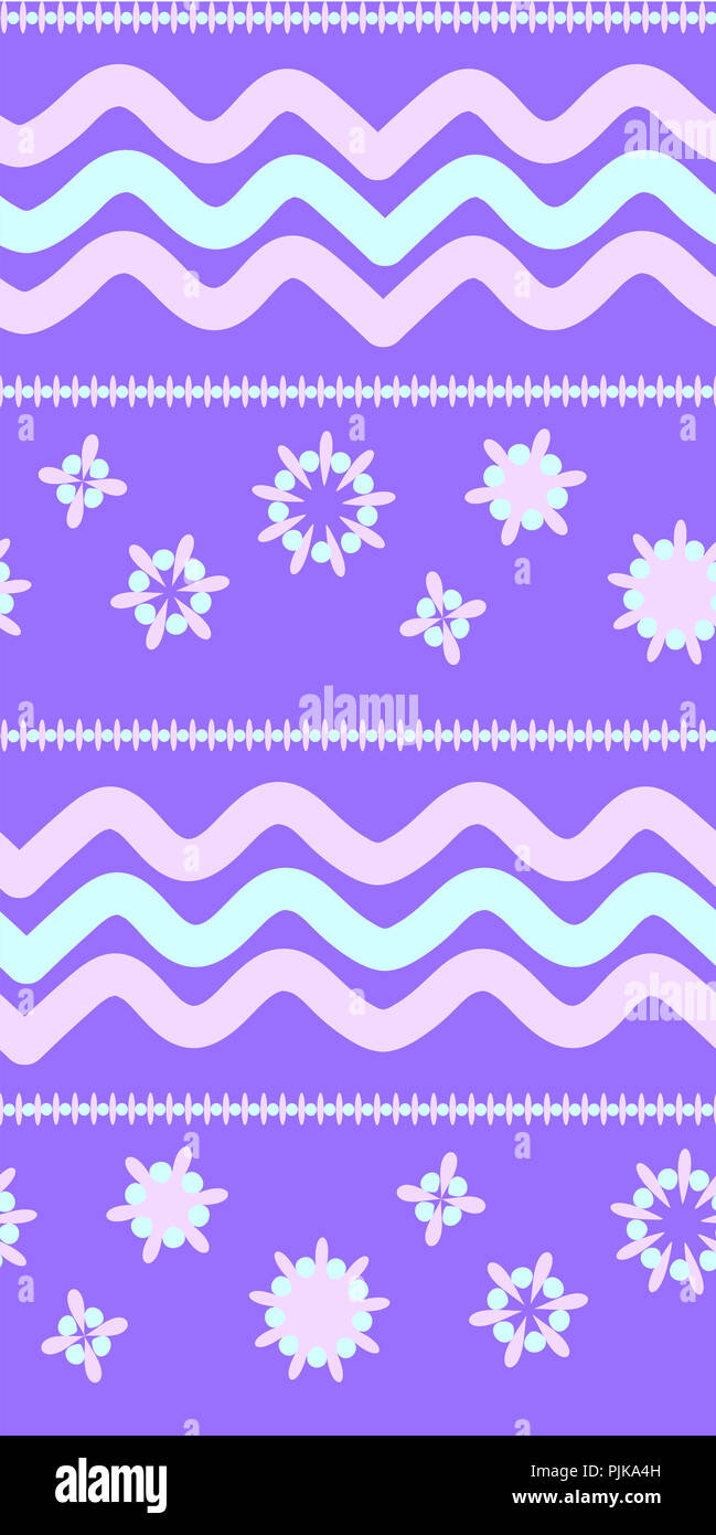 Avec motif transparent mignon vagues en style rétro. Formes rondes, vector illustration. Le design textile, papier d'emballage. Banque D'Images