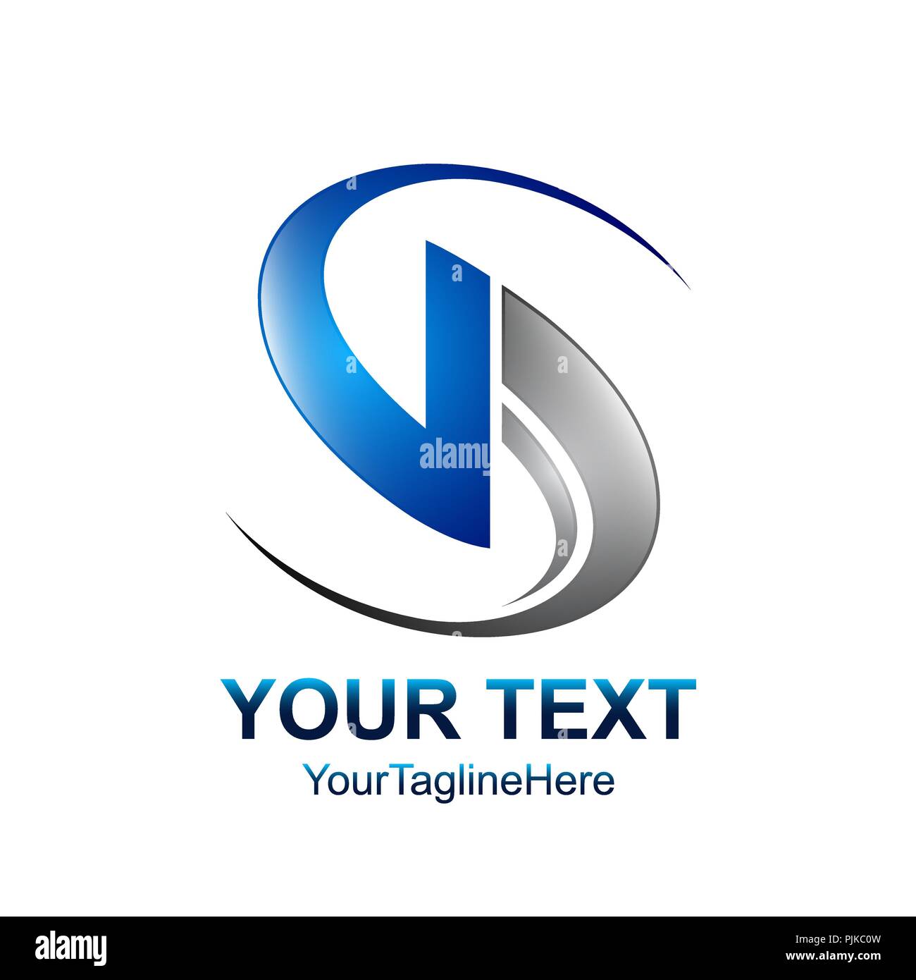 Lettre s conception de logo couleur modèle silver blue Logo Swoosh sur la société d'affaires et de l'identité. Résumé de l'élément initial s logo de l'alphabet. Illustration de Vecteur