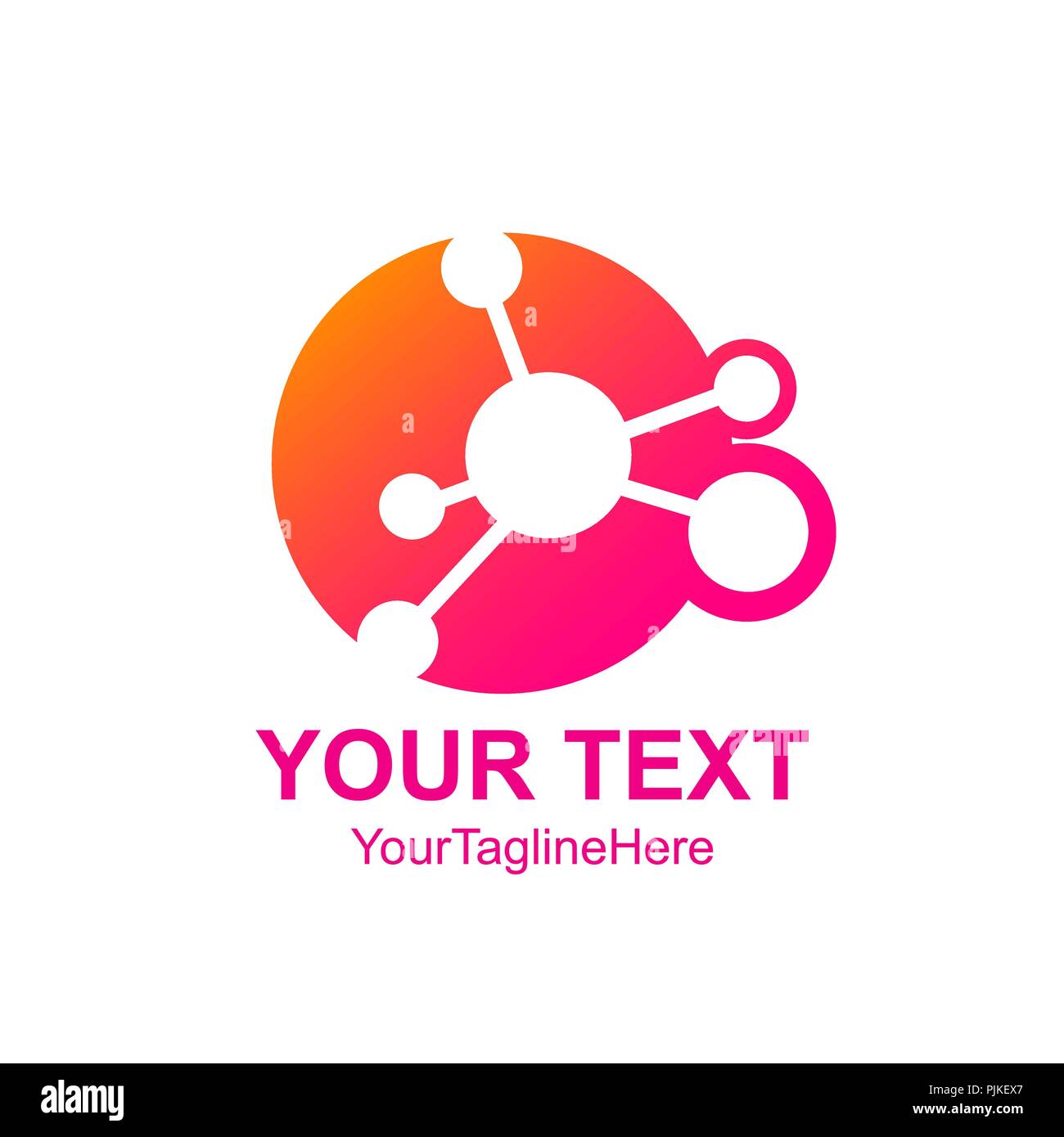 Creative abstract circle tech planète atom logo vector design Éléments du gabarit. L'icône colorée concept Illustration de Vecteur