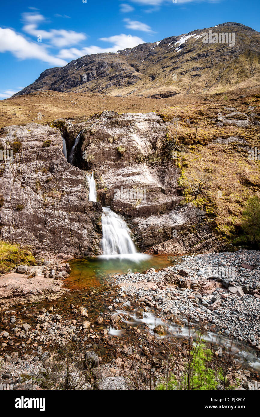 La réunion des trois Eaux, Glencoe Banque D'Images