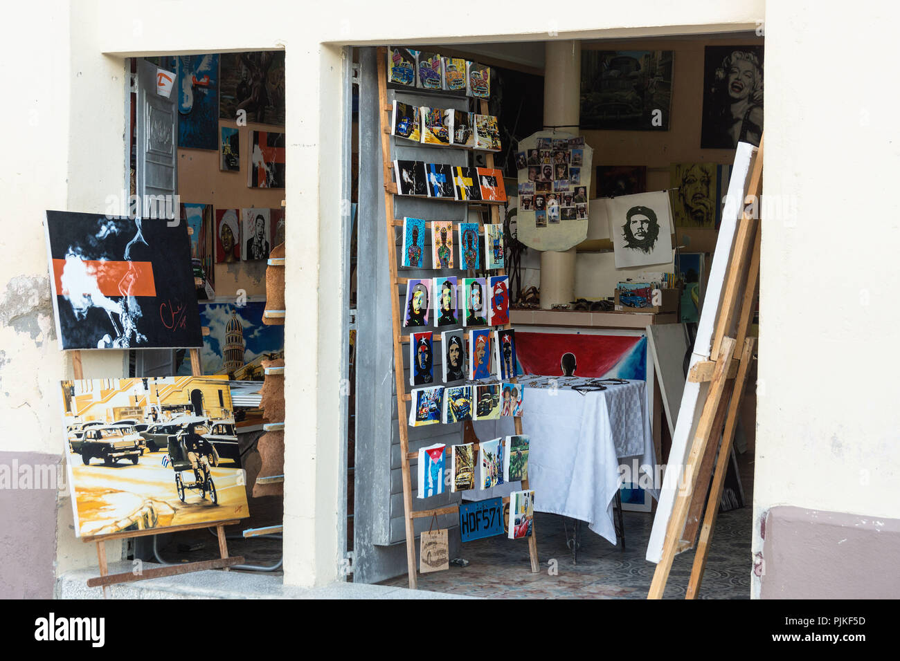 Cuba, La Havane, souvenirs, boutique, Che Guevara, culte de la personnalité Banque D'Images