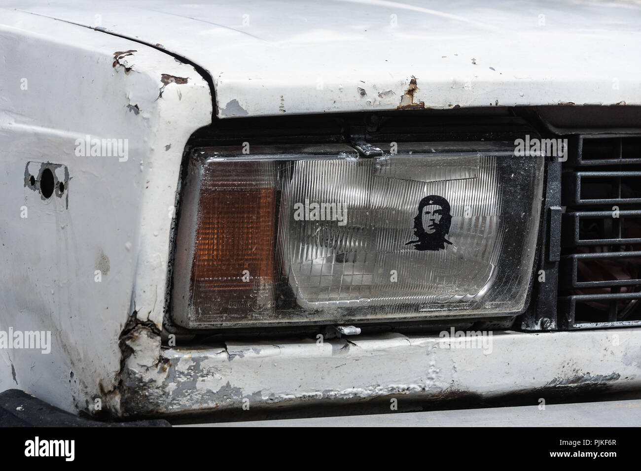 Cuba, Lada, lumière, culte de la personnalité, Che Guevara Banque D'Images