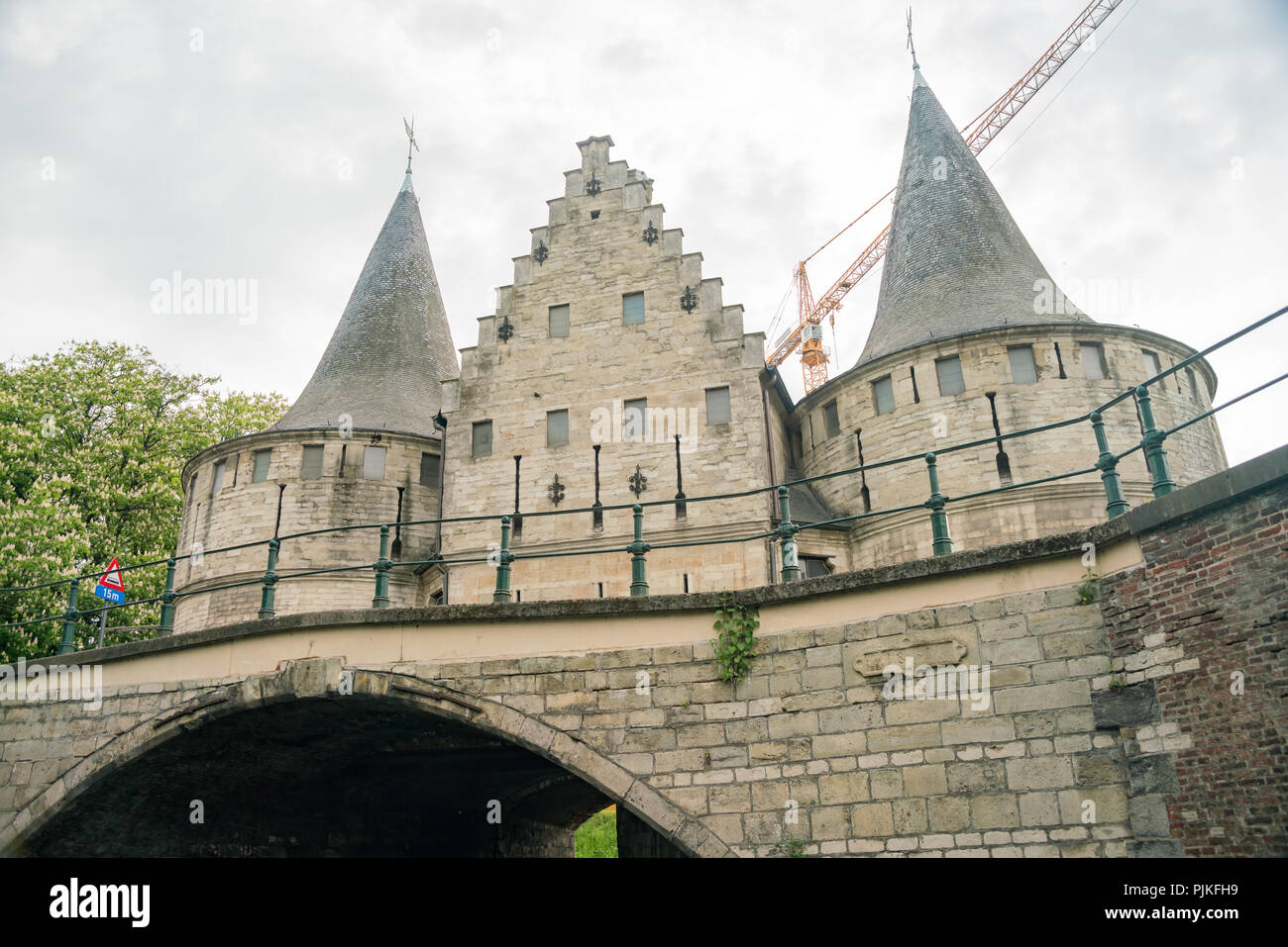 Gand, APR 28 : Vue extérieure de la porte historique Rabot on APR 28, 2018 à Gand, Belgique Banque D'Images