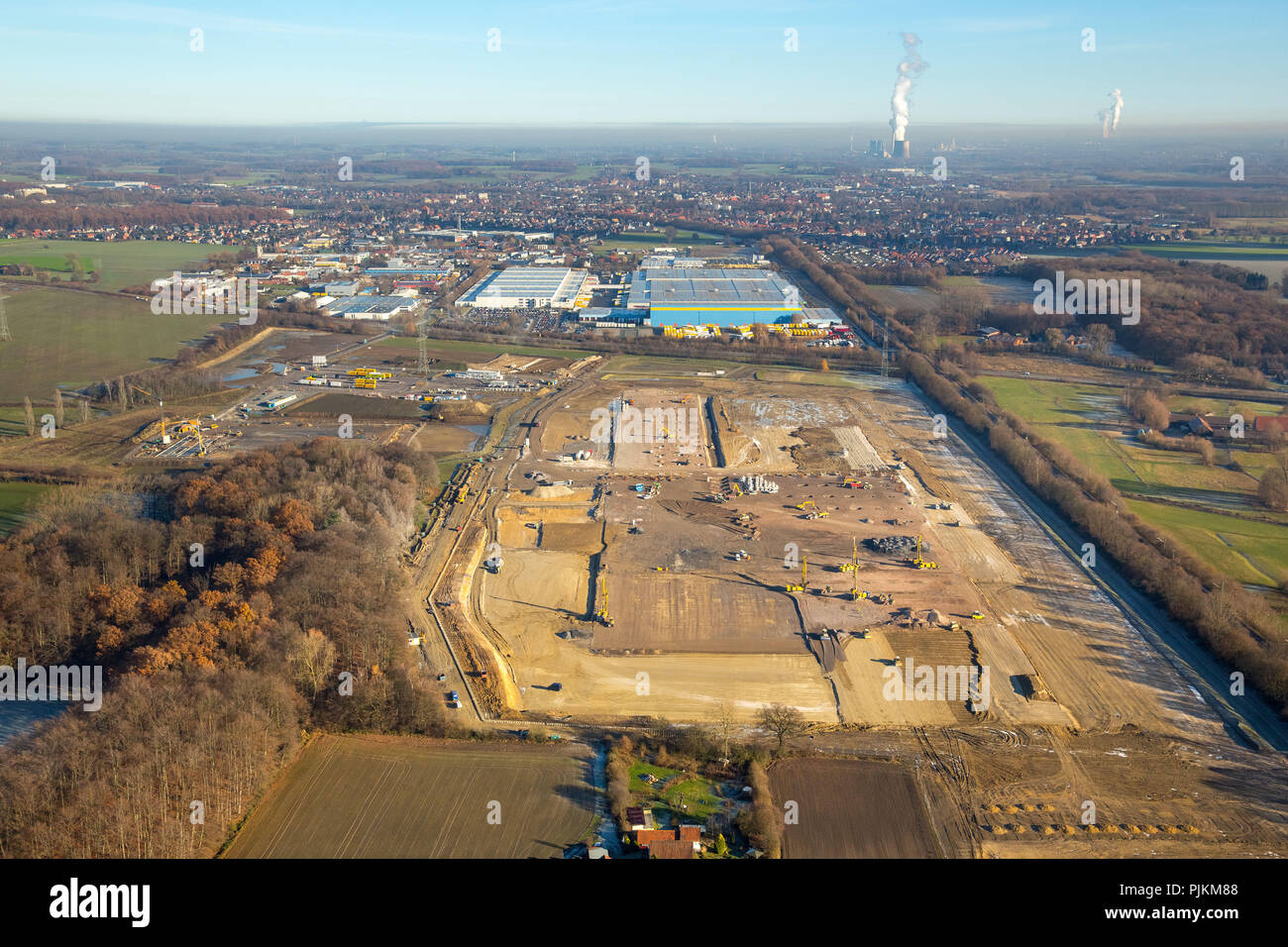 Nouvelle Logistique Amazon Werne, Werne, Ruhr, Rhénanie du Nord-Westphalie, Allemagne Banque D'Images