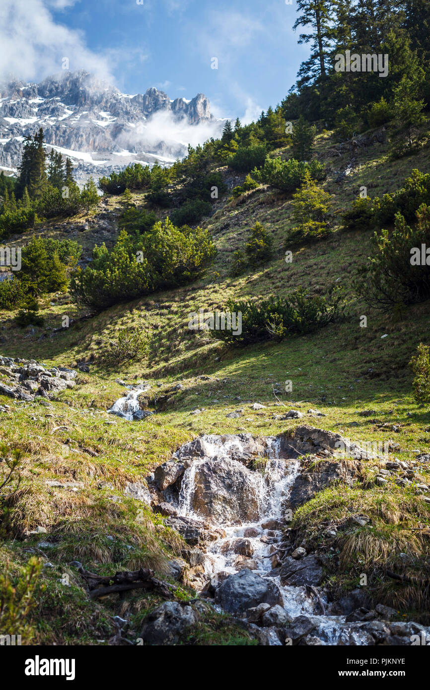 Montagnes et sommets des Alpes tyroliennes, Banque D'Images
