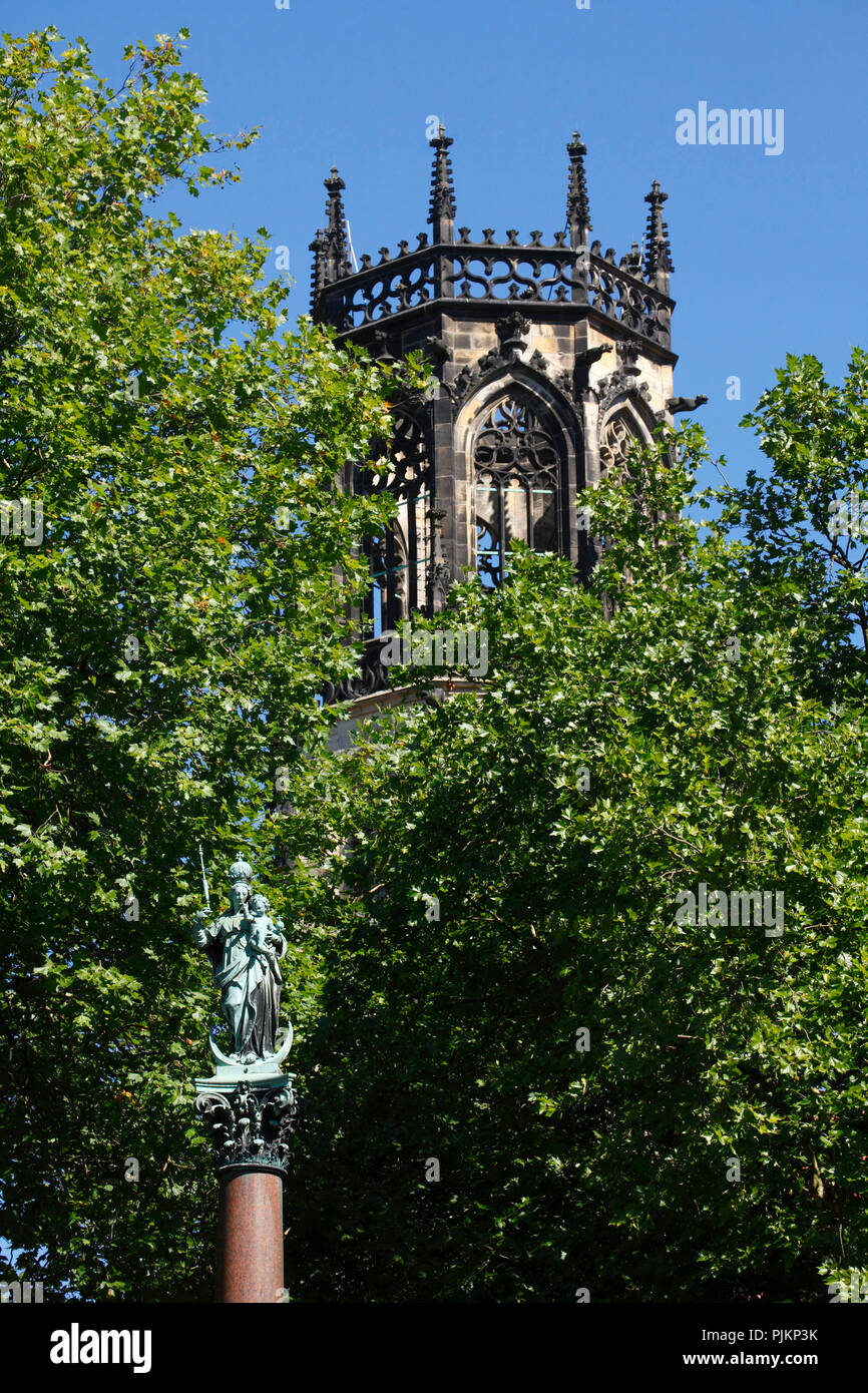 Église Ludgeri de Münster, en Westphalie, Rhénanie-Palatinat, Allemagne, Europe Banque D'Images