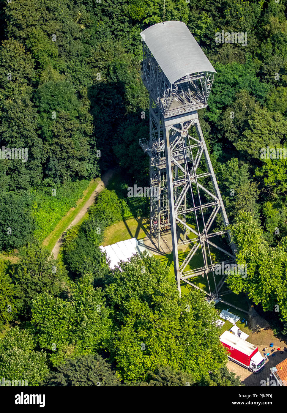 Herne-Börnig Teutoburgia de règlement, Règlement de la mine la mine de Teutoburgia et les travailleurs des aciéries de règlement Bochumer Verein, jardin urbain settlement, fonctionnaires' maisons, Herne, Ruhr, Rhénanie du Nord-Westphalie, Allemagne, Europe, Banque D'Images