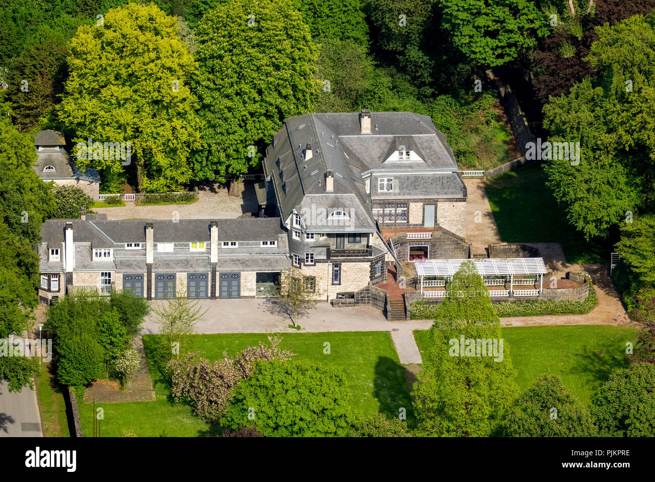 Villa Art Nouveau du Musée Osthaus Hagen, Stirnband 10, les bâtiments classés, Hagen, Ruhr, Rhénanie du Nord-Westphalie, Allemagne Banque D'Images