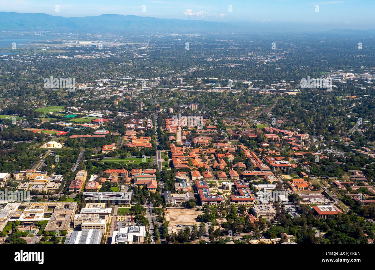 Campus de l'Université de Stanford à Palo Alto en Californie, Hoover Tower, Campus universitaire, Silicon Valley, Californie, États-Unis d'Amérique, Santa Clara, Californie, États-Unis Banque D'Images