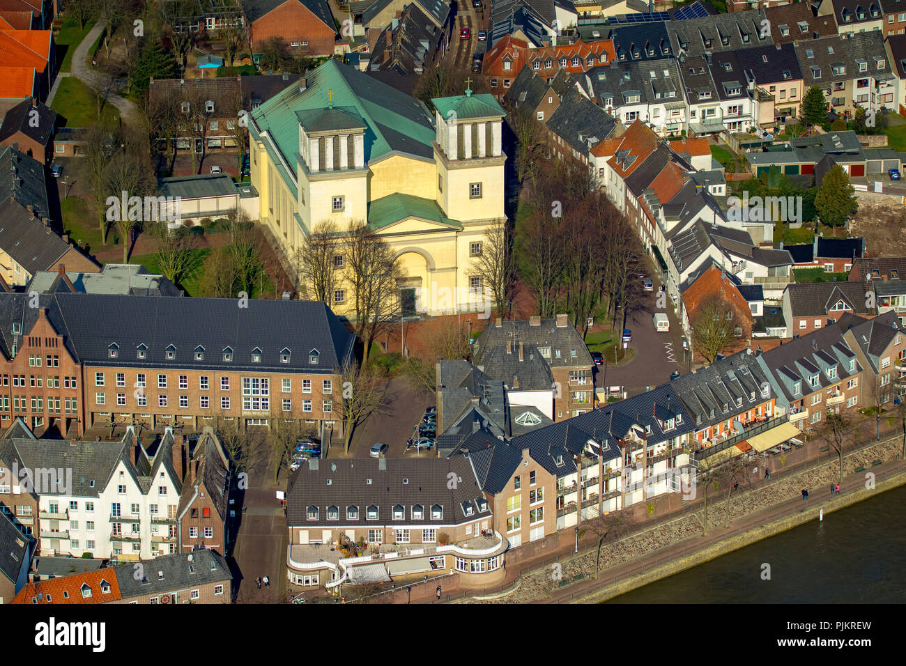 Église de Sainte Marie de l'Assomption est l'église paroissiale catholique dans le centre de Rees, Rees, Bas-rhin, Rhénanie du Nord-Westphalie, Allemagne Banque D'Images