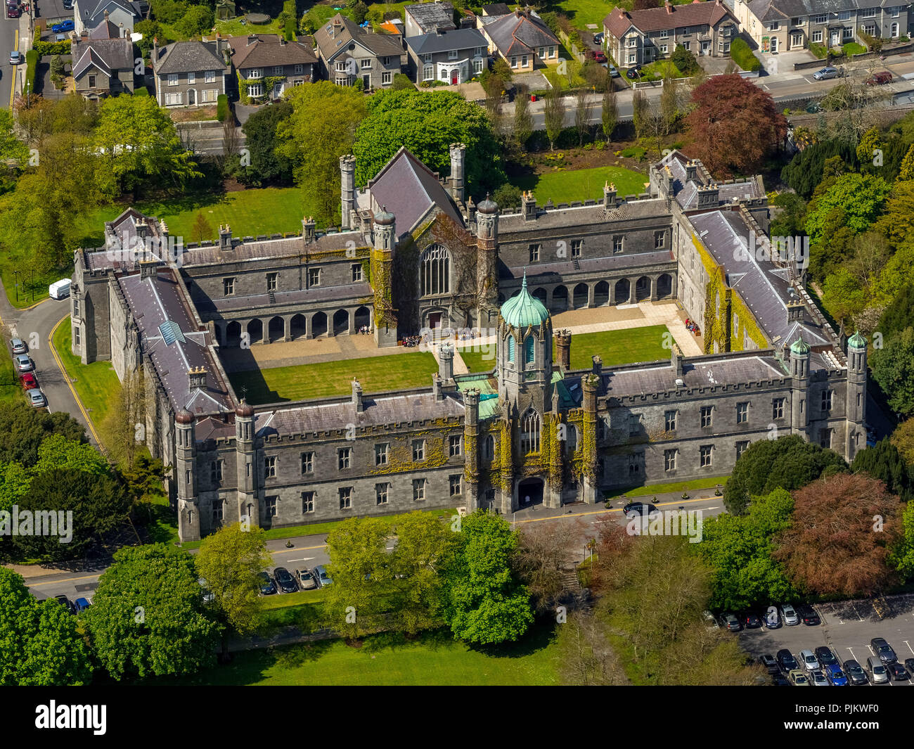 Quadrangle à côté de l'Université de Galway, Galway, le comté de Clare, Irlande, Europe Banque D'Images