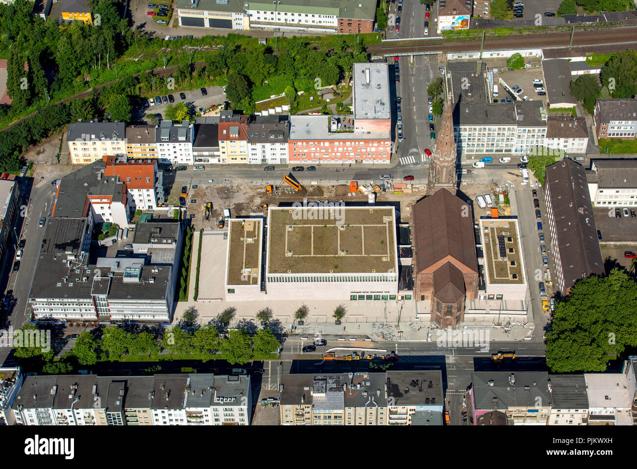 Music Center à Bochum Eglise St Mary, Marienplatz, Bochumer Symphoniker, le développement urbain, la Ruhr, Bochum, Rhénanie du Nord-Westphalie, Allemagne Banque D'Images