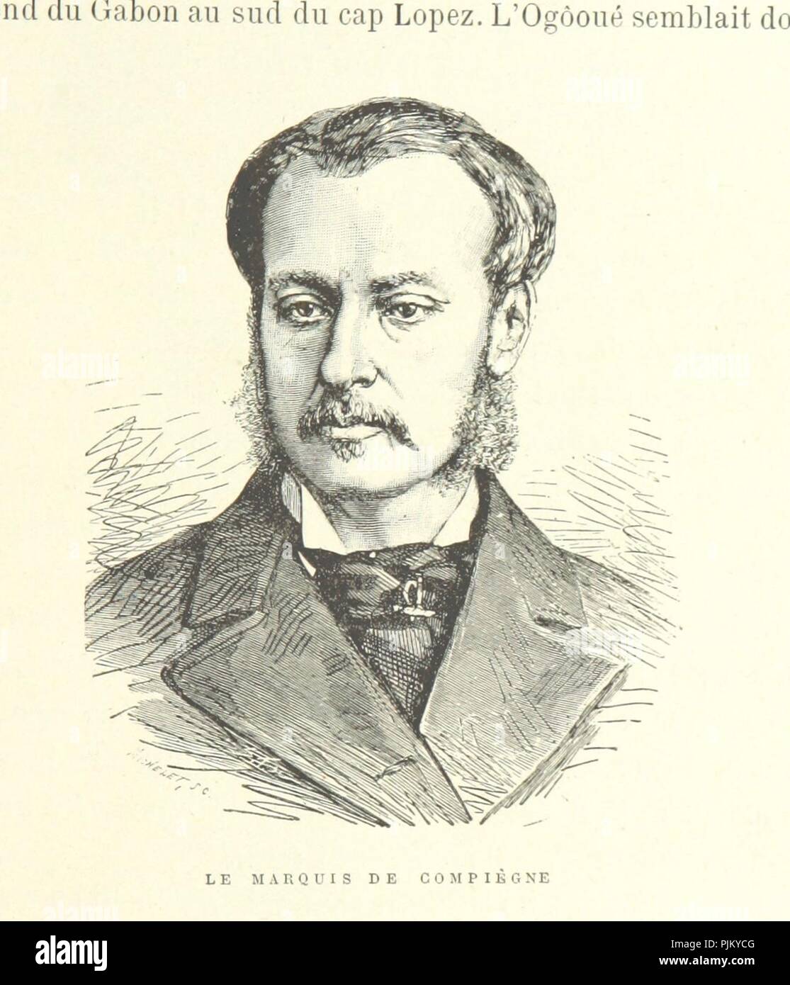 Libre à partir de la page 21 de "Conférences et lettres de P. Savorgnan de Brazza sur ses trois explorations dans l'Ouest africain, de 1875 à 1886. Ouvrage illustré de deux eaux-fortes, etc. (Texte publié et co0051. Banque D'Images