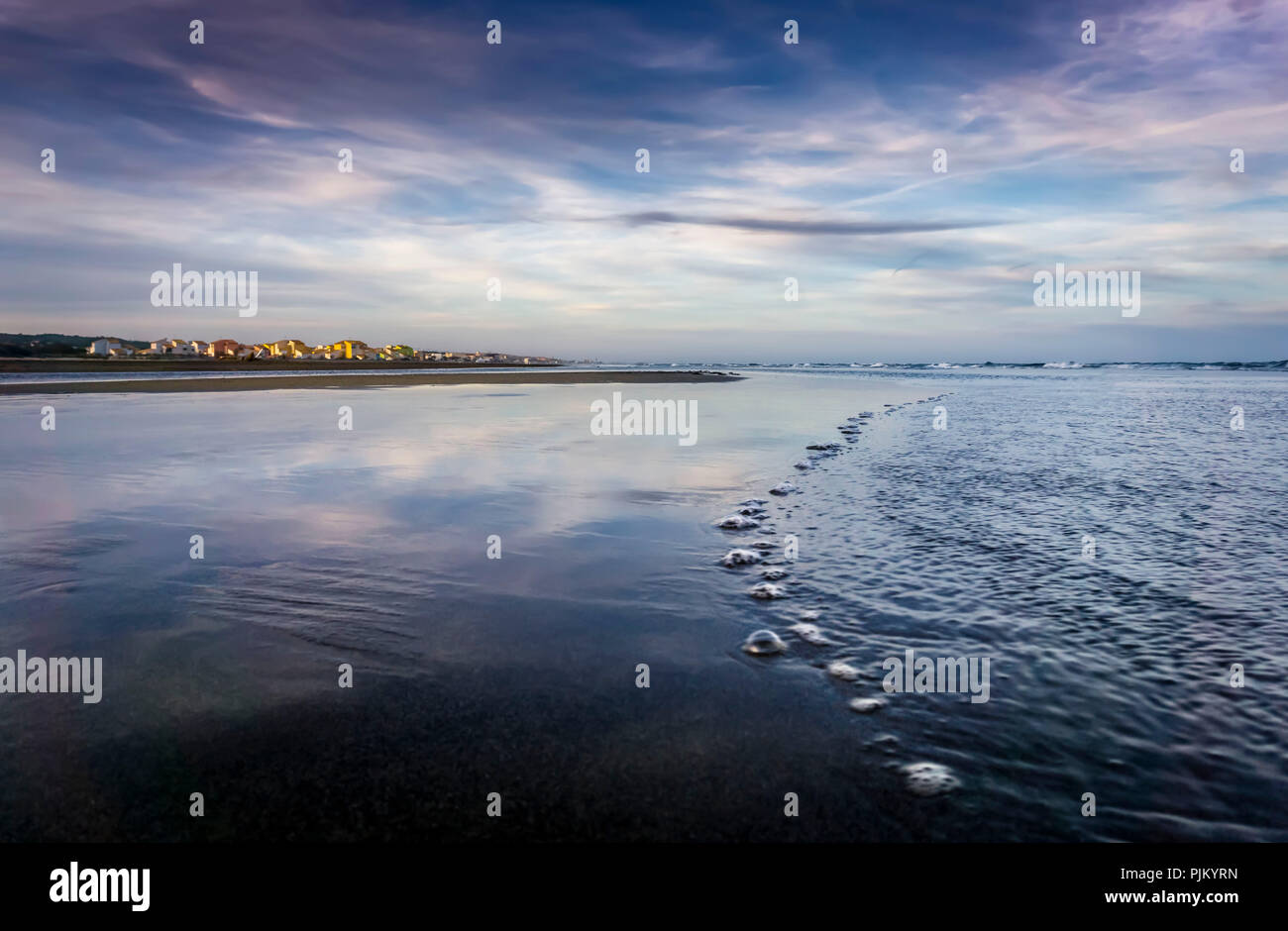 Narbonne Plage au printemps, de la Méditerranée et de la plage, Banque D'Images