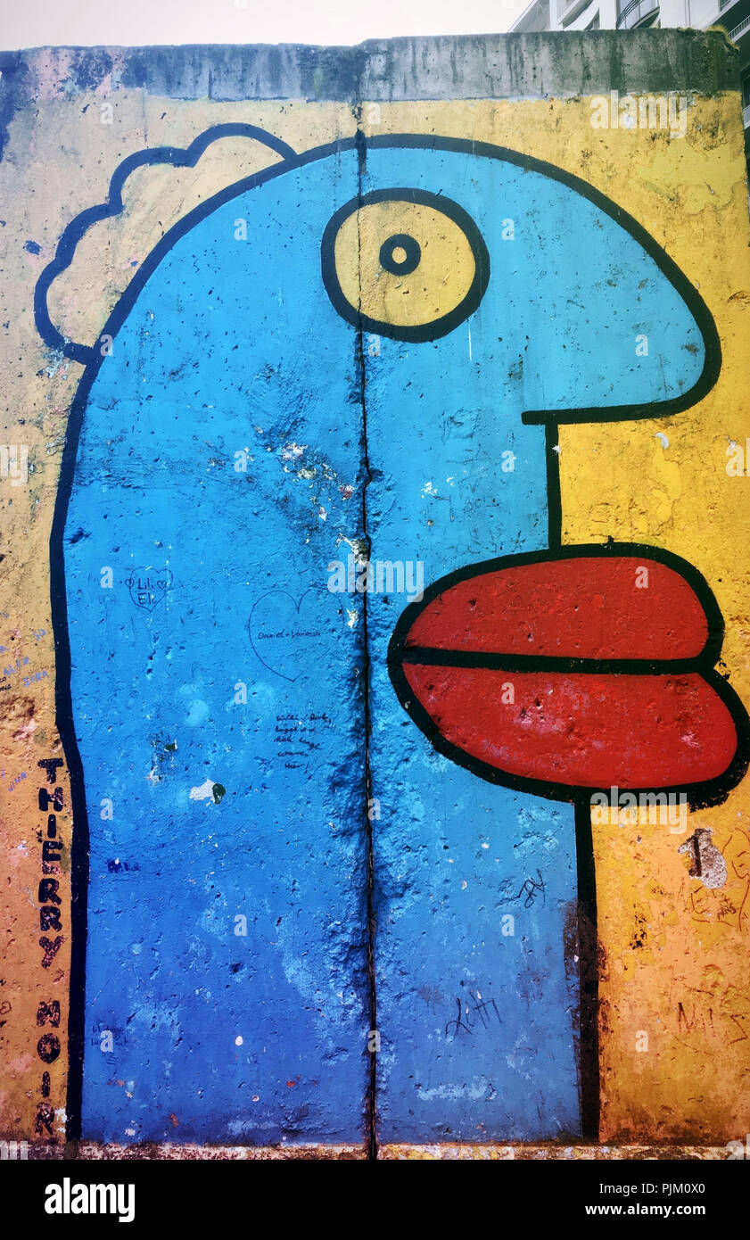Mur de Berlin, graffiti Banque D'Images