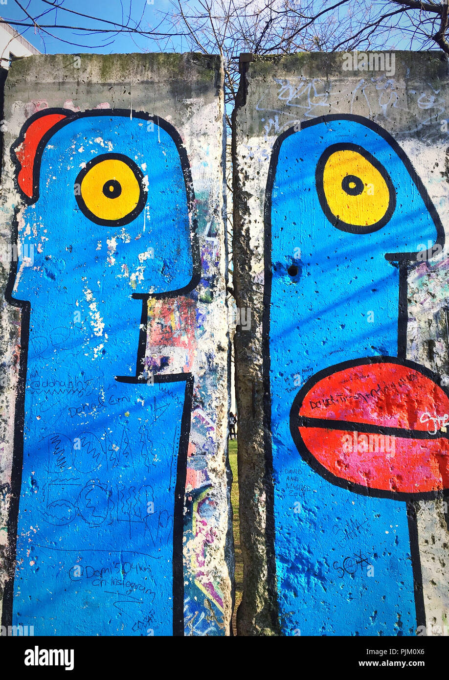 Mur de Berlin, graffiti Banque D'Images