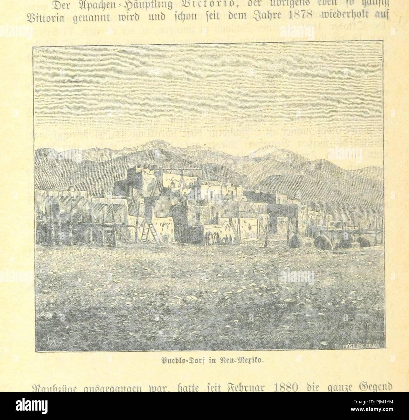 Libre à partir de la page 36 de "Neue Pfade vom Missouri-Strom zum Stillen Meere. Plan durch ein Kansas, Colorado, Neu-Mexiko u. Arizona nach Californien' . Banque D'Images