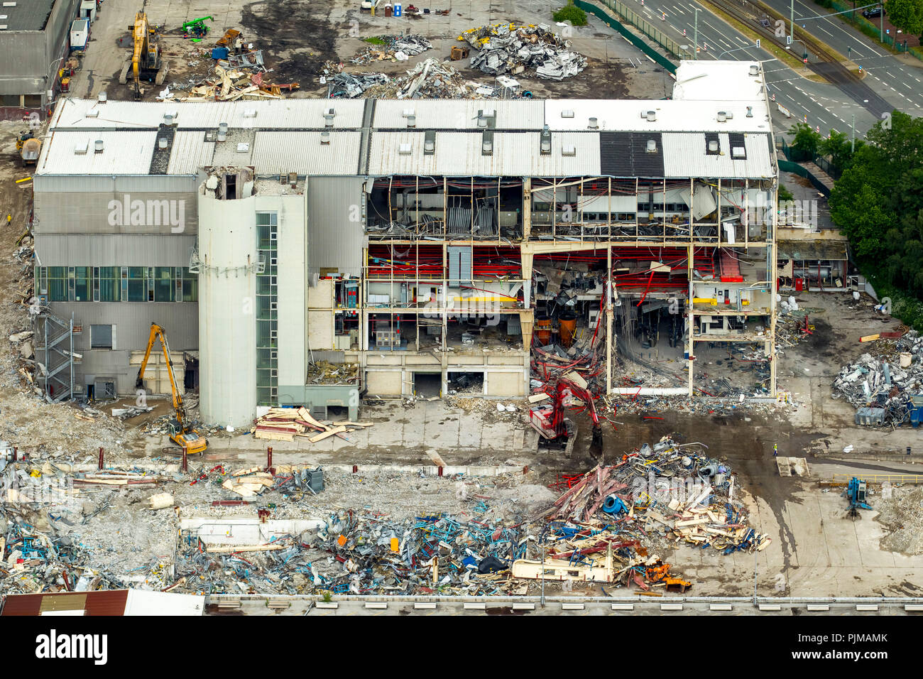 Les travaux de démolition à l'usine Opel 1, l'automobile, les changements structurels, l'industrie automobile, de la Ruhr, Bochum, Rhénanie du Nord-Westphalie, Allemagne Banque D'Images