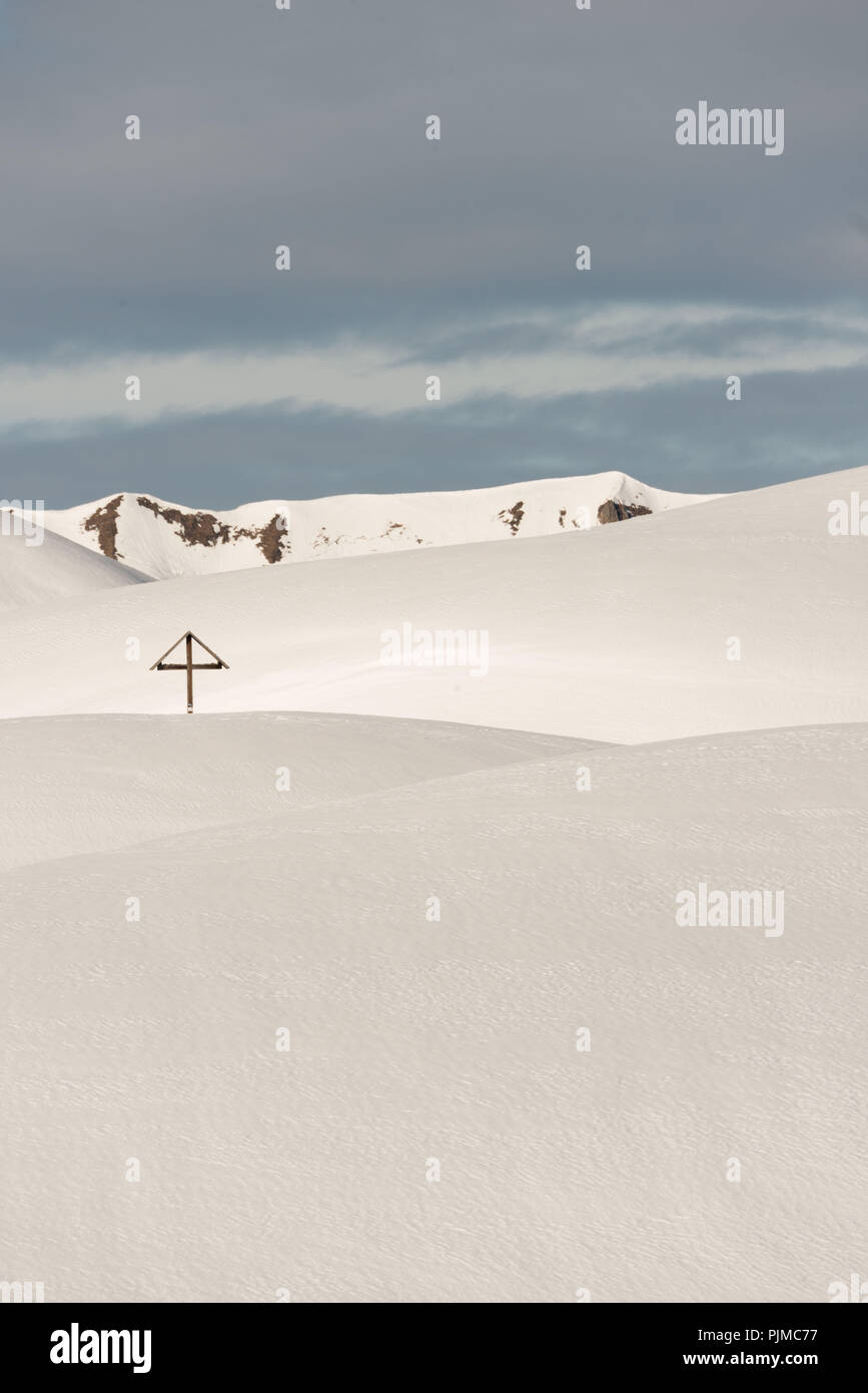 Paysage de neige hiver Banque D'Images