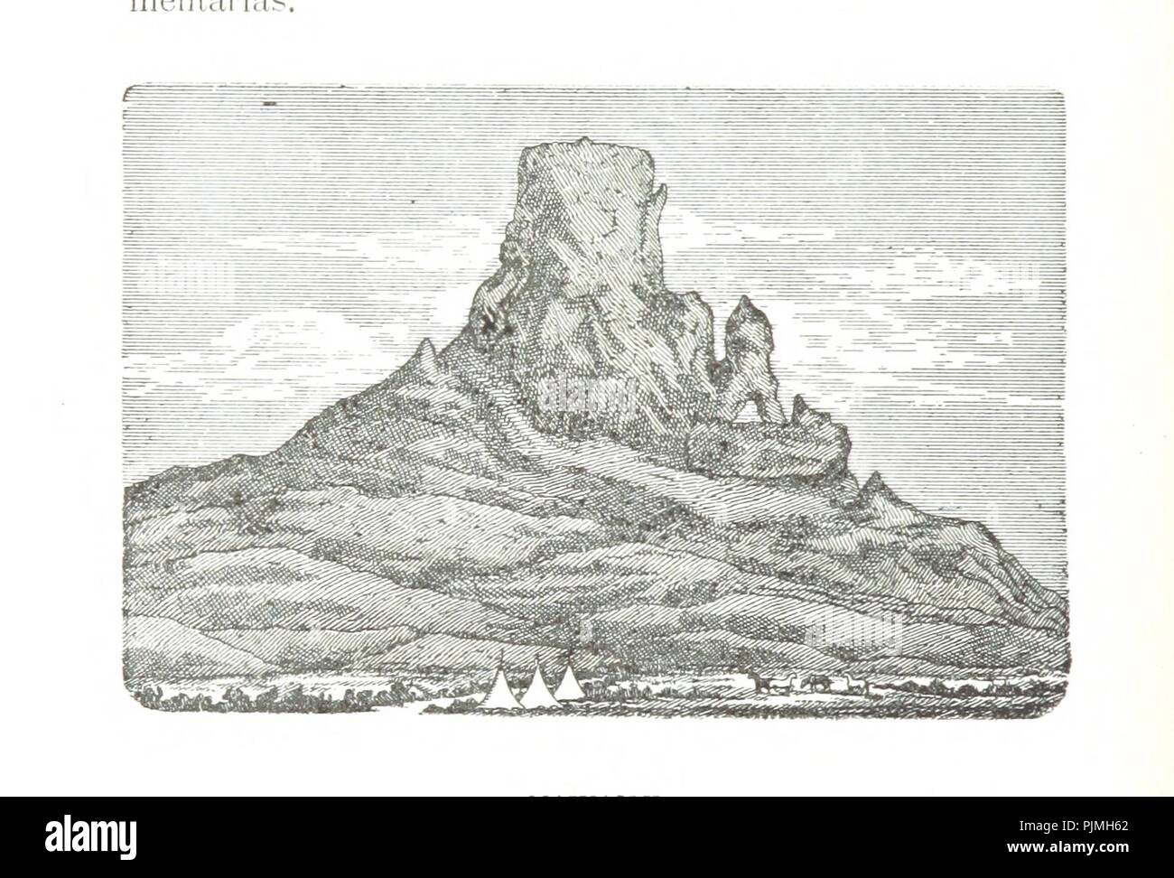 Libre à partir de la page 72 de "Viaje al pais de los Tehuelches, pt. I. Exploraciones en la Patagonia austral. [Avec carte.]' . Banque D'Images