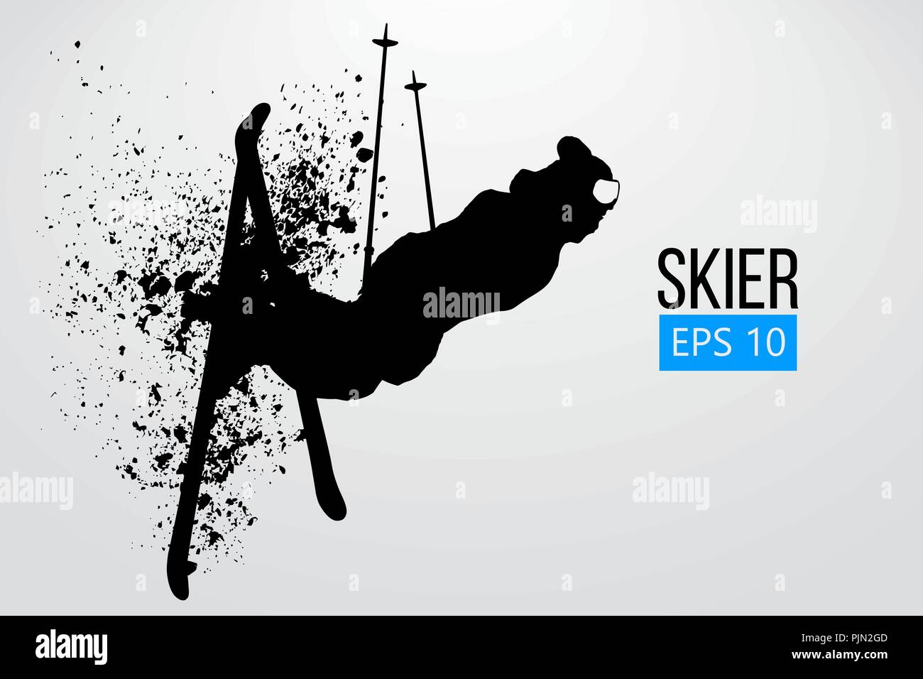 Silhouette d'un portrait isolé. Arrière-plan et le texte sur un calque séparé, la couleur peut être changée en un clic. Vector illustration Illustration de Vecteur