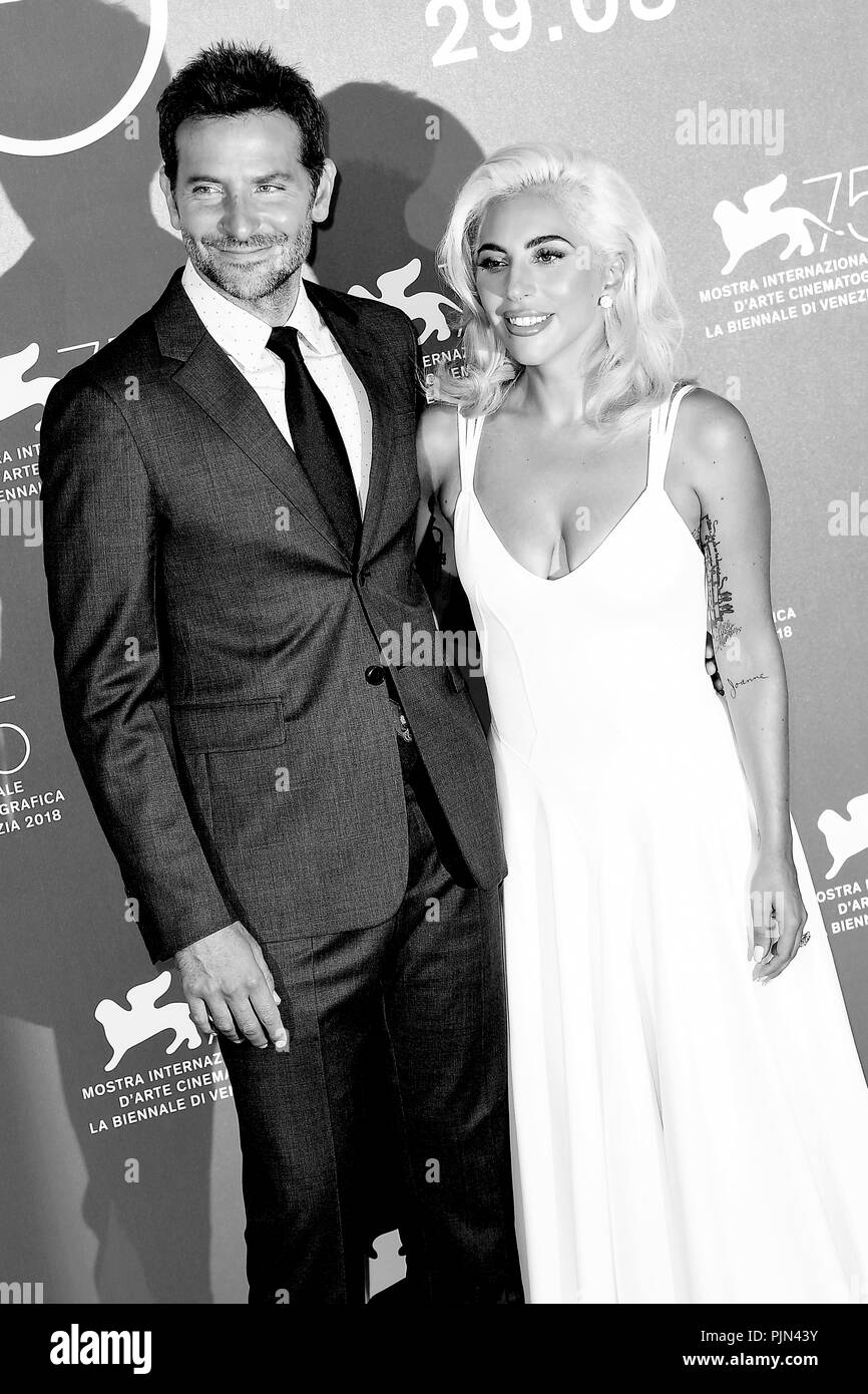 Bradley Cooper et Lady Gaga assister à une étoile est née une séance au cours de la 75e Festival du Film de Venise, Venise, Italie. 31 août, 2018 © Paul Treadway Banque D'Images
