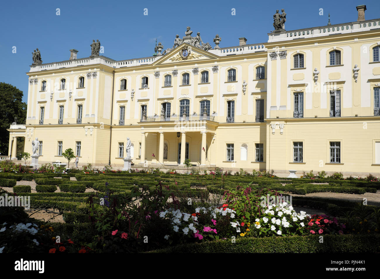 Bialystok Pologne l'élégant Palais Branicki et jardins Banque D'Images