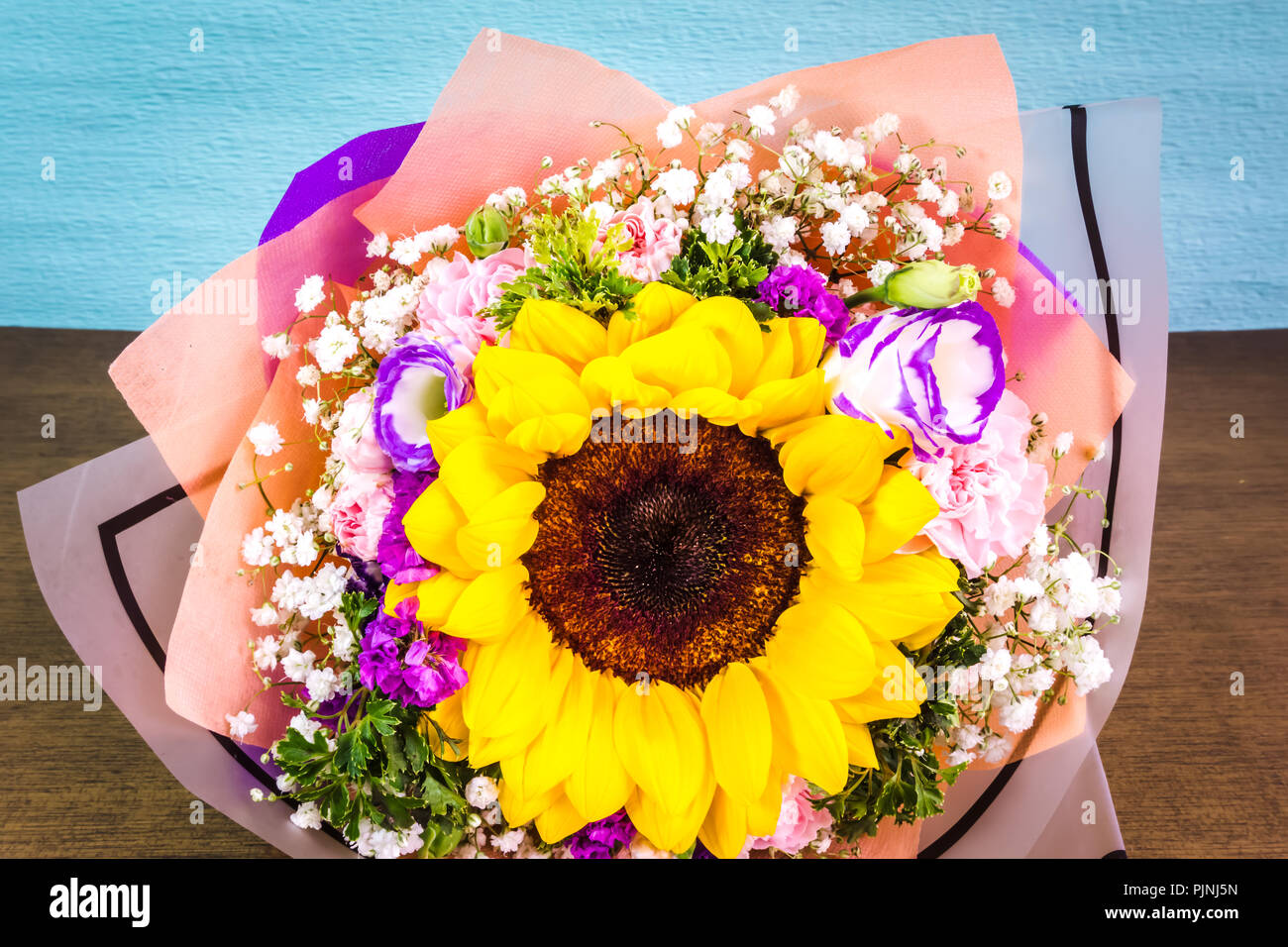 Bouquet de tournesol - Don, présent ou célébration. Banque D'Images
