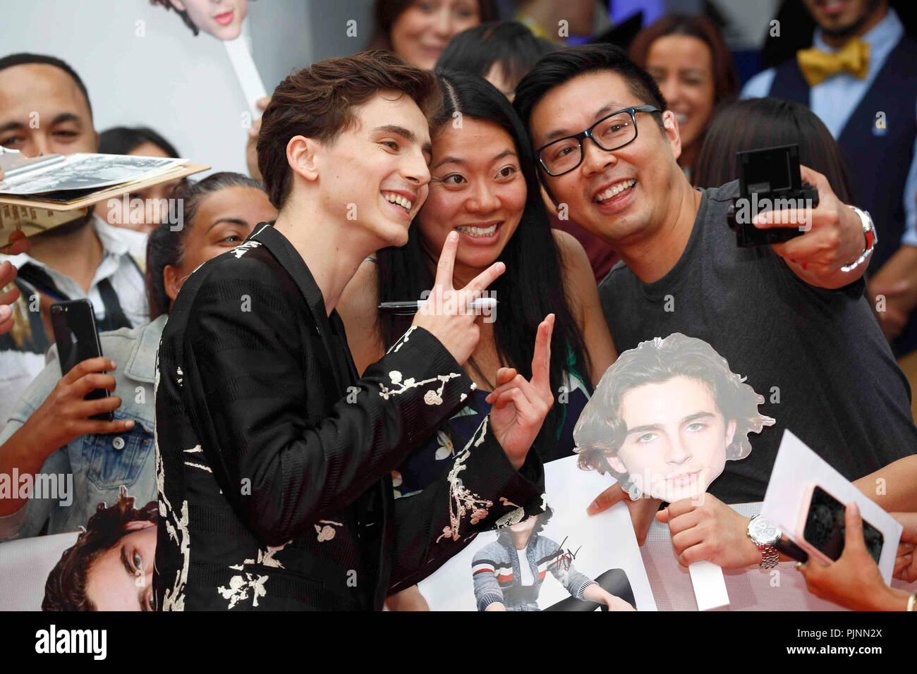 Toronto, Canada. 7 septembre 2018. Timothée Chalamet bei der Premiere von 'beau garçon' auf dem 43. Toronto International Film Festival in der Roy Thomson Hall. Toronto, 07.09.2018 Crédit : Geisler-Fotopress GmbH/Alamy Live News Banque D'Images
