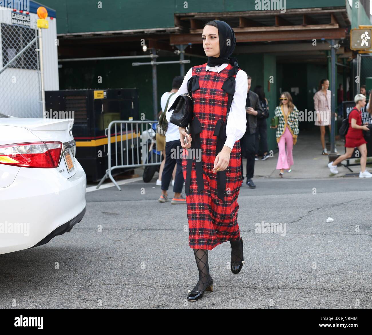 Mademoiselle Meme posant dans la rue pendant la Fashion Week de New York - 6 septembre 2018 - Photo : Manhattan Piste ***pour un usage éditorial uniquement*** | conditions dans le monde entier Banque D'Images