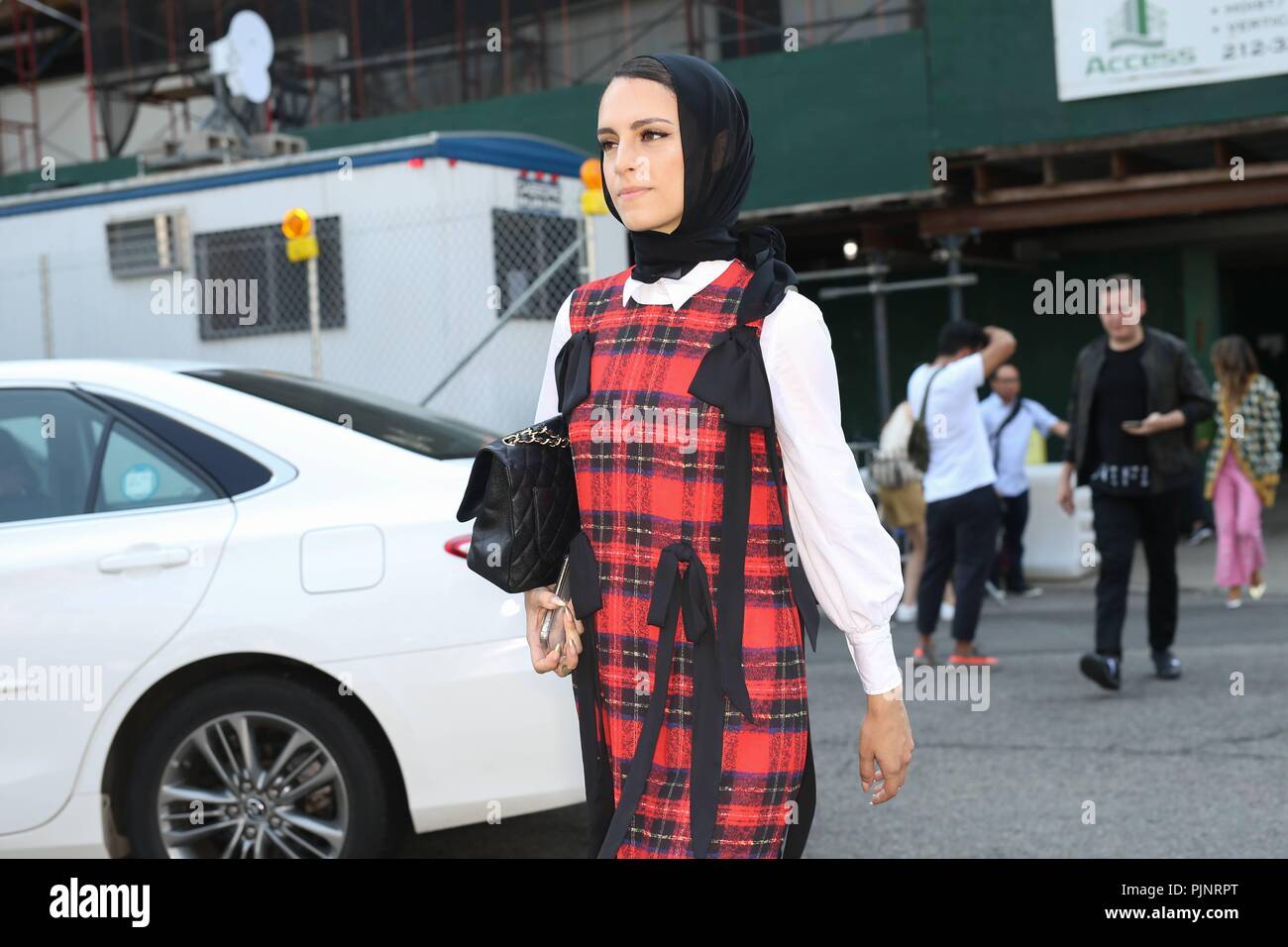 Mademoiselle Meme posant dans la rue pendant la Fashion Week de New York - 6 septembre 2018 - Photo : Manhattan Piste ***pour un usage éditorial uniquement*** | conditions dans le monde entier Banque D'Images