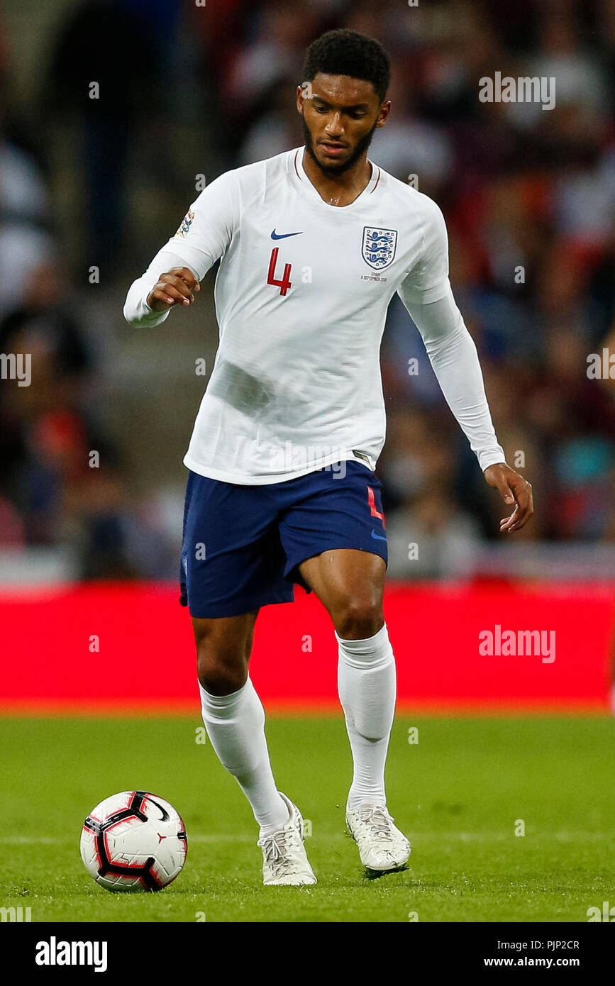 Joe Gomez de l'Angleterre au cours de l'UEFA Ligue des Nations Unies un groupe Ligue 4 match entre l'Angleterre et l'Espagne au stade de Wembley le 8 septembre 2018 à Londres, en Angleterre. (Photo de Daniel Chesterton/phcimages.com) Banque D'Images