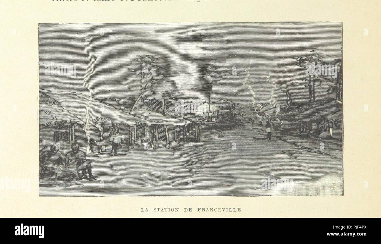 Libre à partir de la page 206 de "Conférences et lettres de P. Savorgnan de Brazza sur ses trois explorations dans l'Ouest africain, de 1875 à 1886. Ouvrage illustré de deux eaux-fortes, etc. (Texte publié et c0050. Banque D'Images