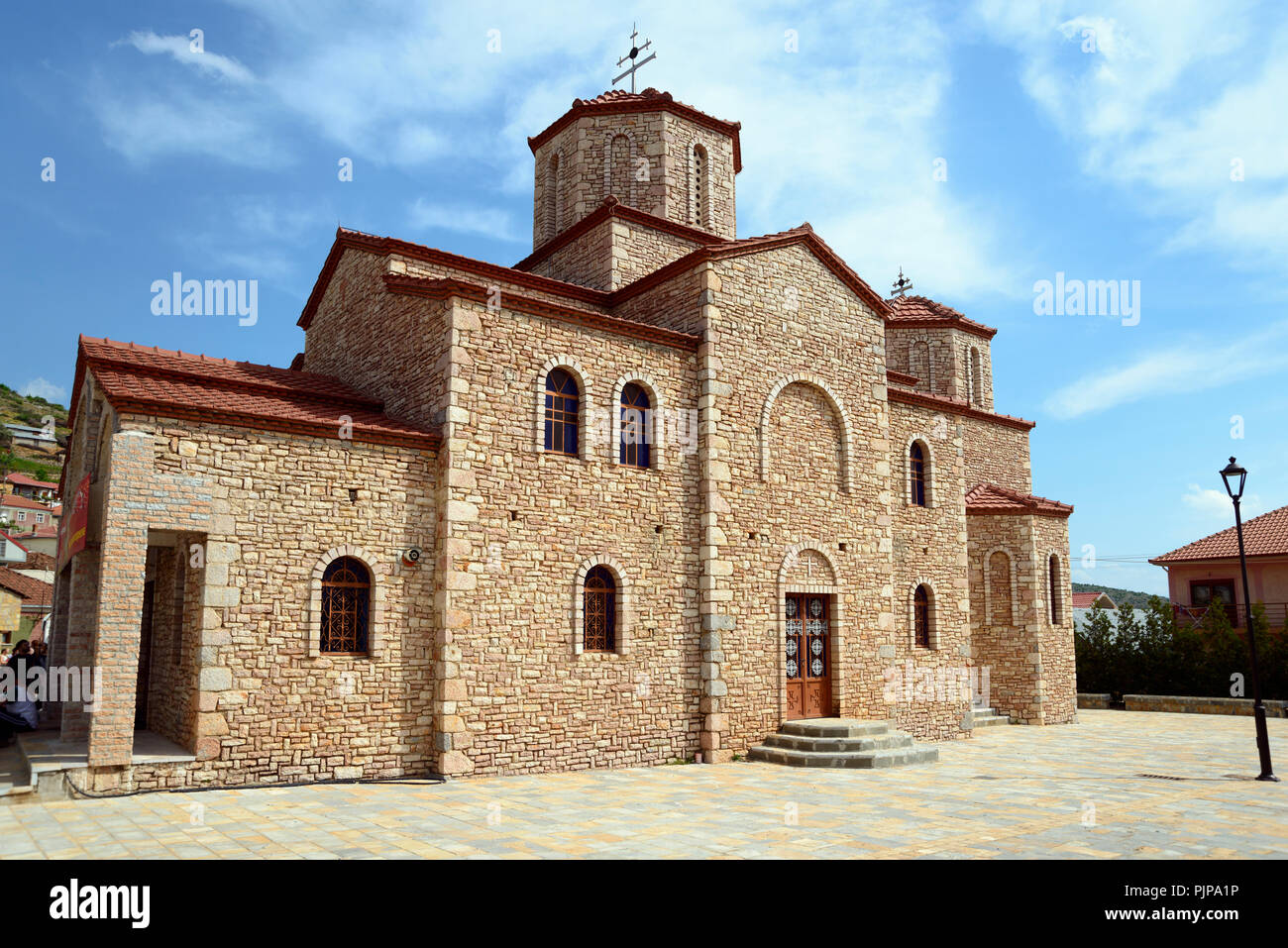 L'Archange Saint-Michel Église orthodoxe, Pustec, Parc National de Prespa, Albanie Banque D'Images