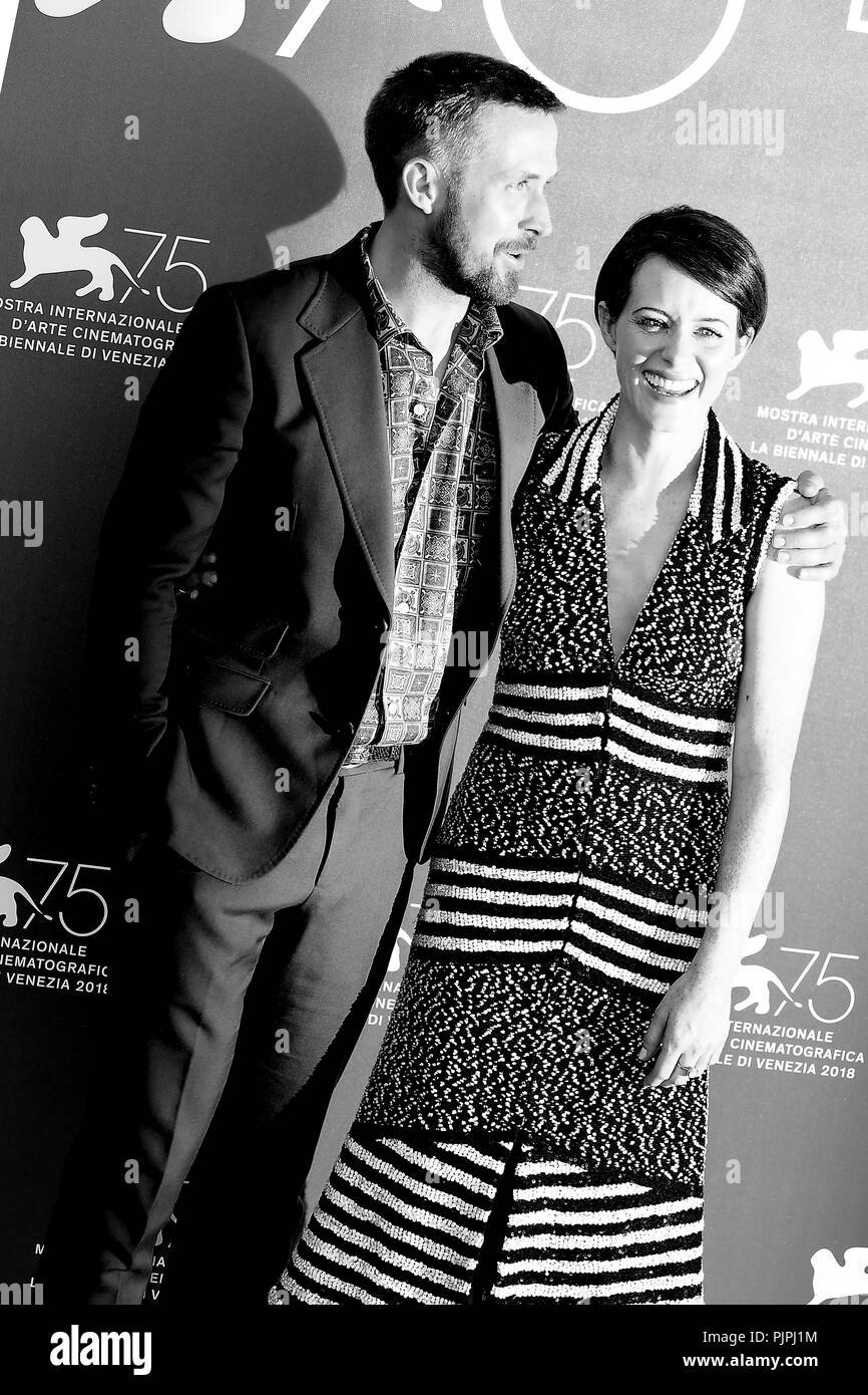 Olivia Hamilton assiste à un photocall pour le premier homme pendant le 75e Festival du Film de Venise à Sala Casino à Venise. 29 août 2018 © Paul Treadway Banque D'Images