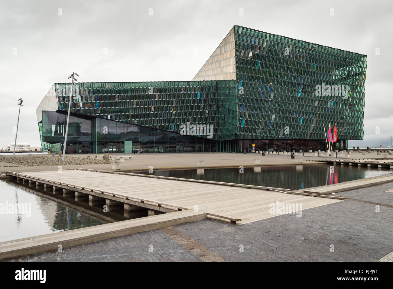 Harpa, salle de concert et centre de conférence à Reykjavik Banque D'Images