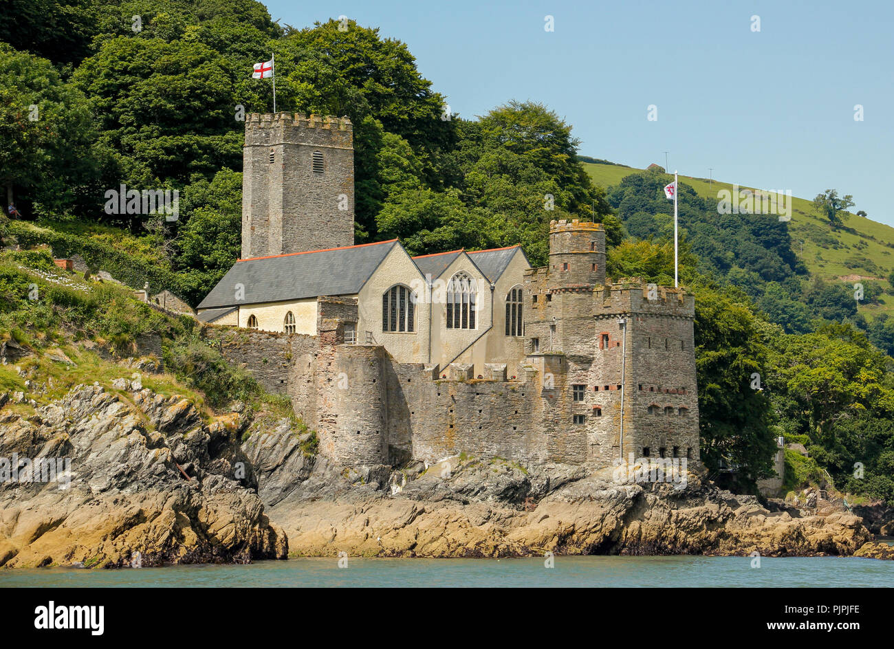 Dartmouth, Royaume-Uni - Juillet 2016 : Dartmouth château sur la rivière Dart, Devon, Royaume-Uni Banque D'Images