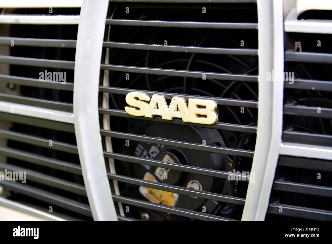 Close up photo d'un Saab 96 voiture classique Banque D'Images