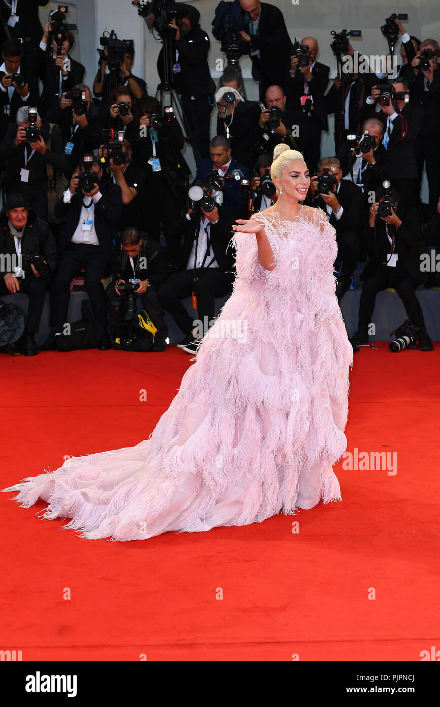 Lady Gaga assiste au 75e Festival du Film de Venise projection d'une étoile est née au Palazzo del Casino de Venise. 31 août 2018 © Paul Treadway Banque D'Images